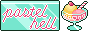a button of ice cream in a bowl with the text 'pastel hell'