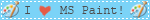 a blinkie that says 'I (heart) MS Paint!'