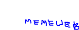 a button of a white background with 'memeweb' in blue