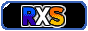 a shiny black button with the letters 'RXS'