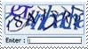 a stamp that displays a verification CAPTCHA